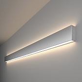 Линейный светодиодный накладной двусторонний светильник 128см 50Вт 4200К матовое серебро 101-100-40-