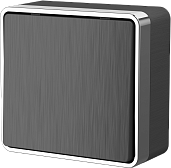 Выключатель одноклавишный проходной Gallant (графит рифленый) WL15-01-03